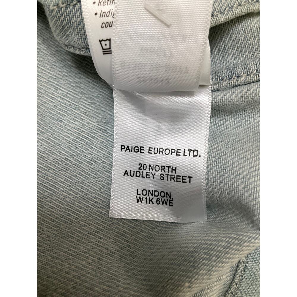 Paige Women's Denim Cropped Jacket Conner Shacket Beaumont Size Medium NWT - Picture 13 of 13